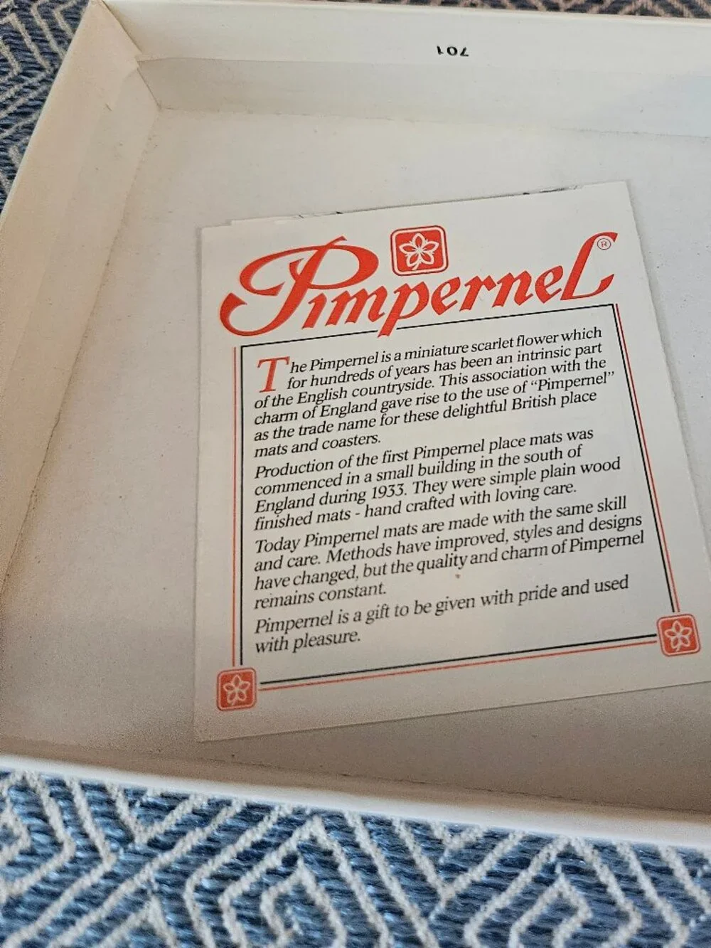 Vintage Pimpernel Coaster Set of 6, Fly Fishing Lures